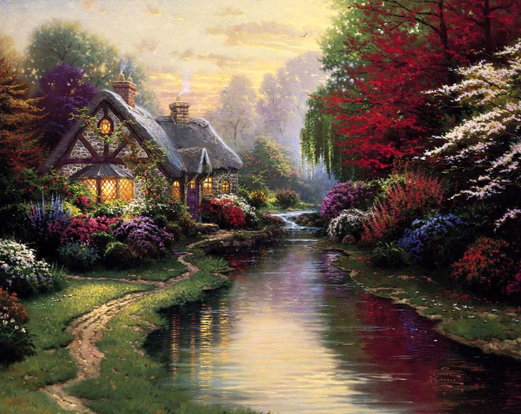 Thomas Kinkade A Quiet Evening